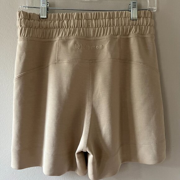 Lululemon Sz 6 Camel Tan Soft Ambitions High Rise Pull On Elastic Waist Shorts - Picture 7 of 7